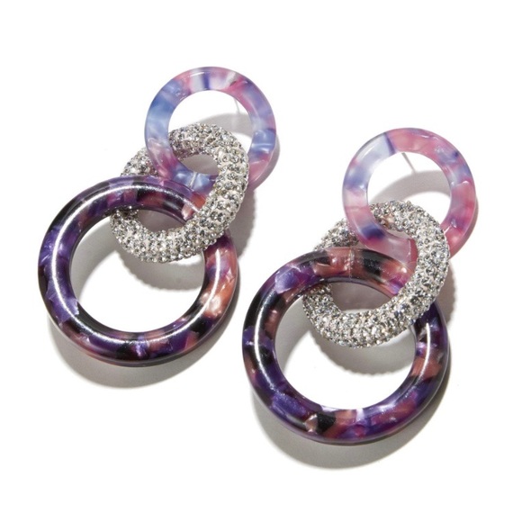 Lele Sadoughi Jewelry - Lele Sadoughi Enchanted Hoop Earrings Purple